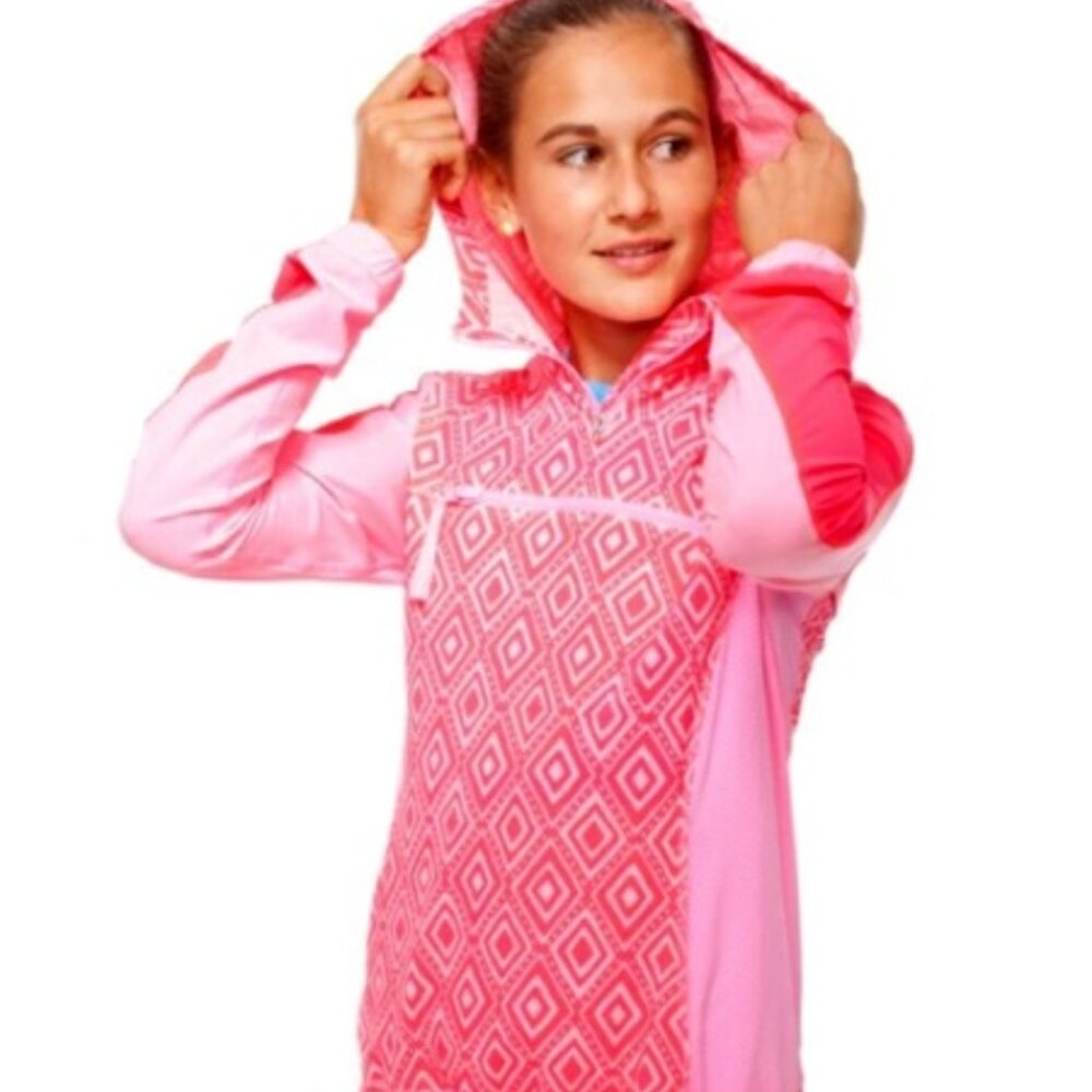 Ivivva Pack & Stash Pullover Windbreaker Jacket *Pink